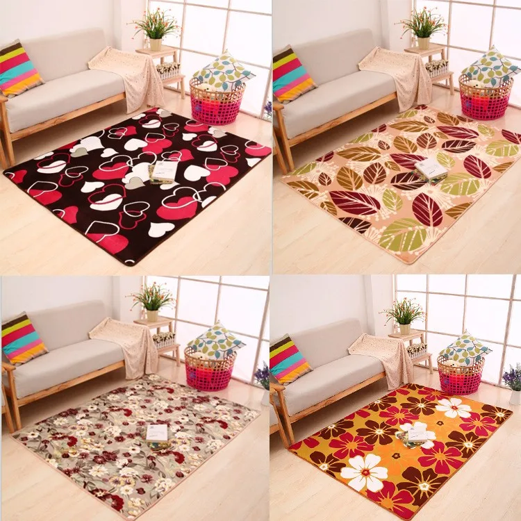 Коралловые флисовые коврики для дома гостиной украшение Цветочный Коврик