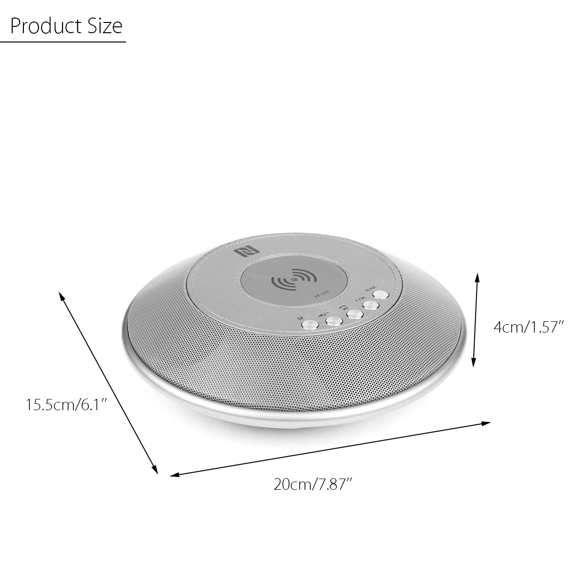 NFC bluetooth динамик портативный громкий динамик Qi Беспроводное зарядное устройство для мобильного телефона FM радио с часами дисплей power Bank