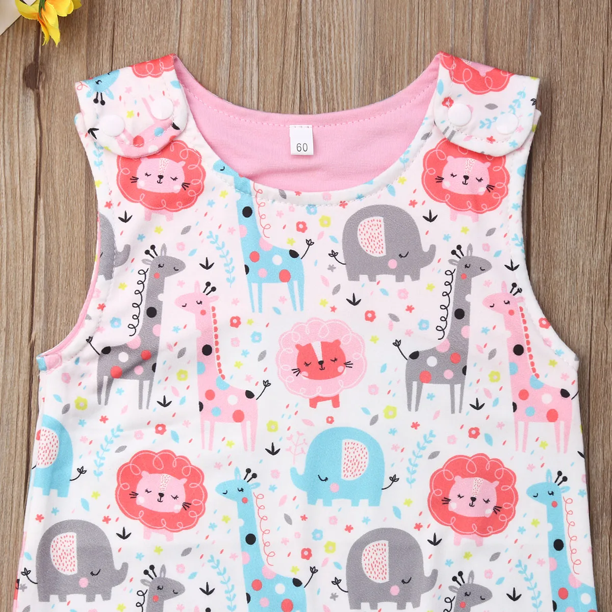 Комбинезоны новинка 2019 детский комбинезон без рукавов с цветочным принтом для