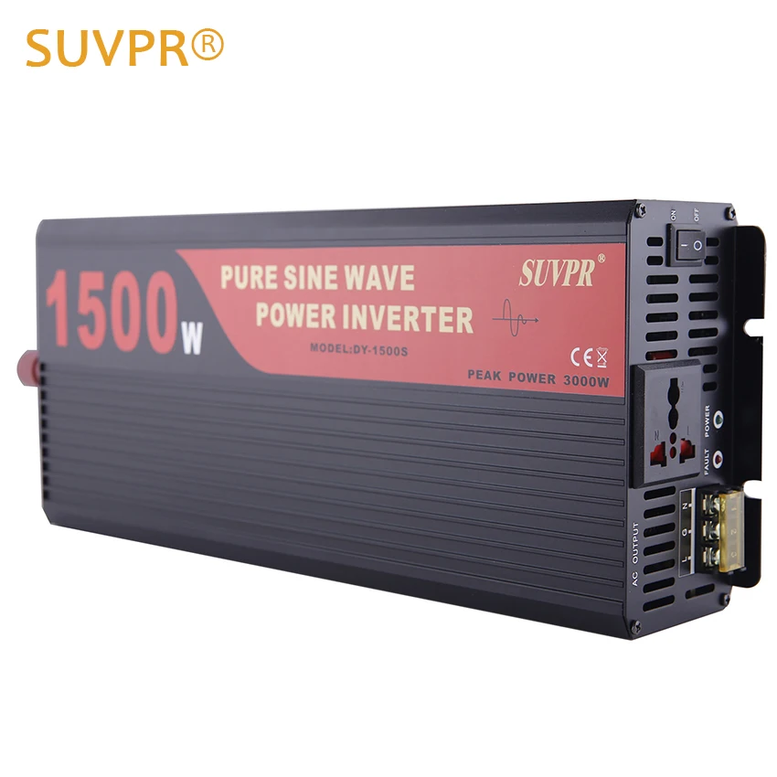 SUVPR 1500 Вт Чистая Синусоидальная волна автомобильный инвертор питания 24 В/12 В