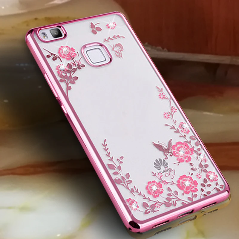 Роскошный Золотой Мягкий чехол для телефона с цветком и бриллиантами прозрачный