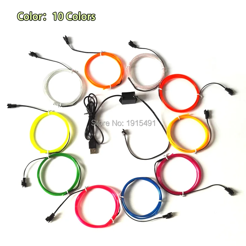 Гибкий неоновый светодиод 2 3 мм 1 метр 10 цветов | Лампы и освещение