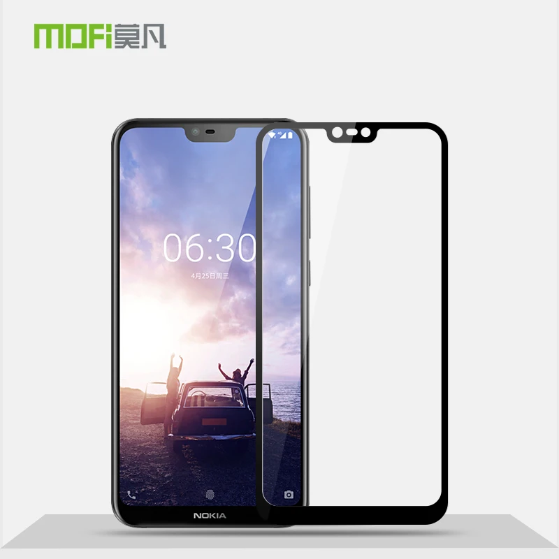 Для Nokia X6 2018 закаленное стекло MOFi полное покрытие Защитная пленка для экрана