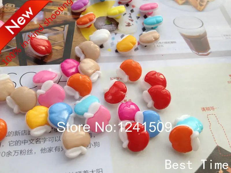 Mix Color 200pcs Random Send Stereo Fruit Apple Buttons Clothing Toy Headgear Accessories DIY Manual Cartoon DY-14 | Дом и сад