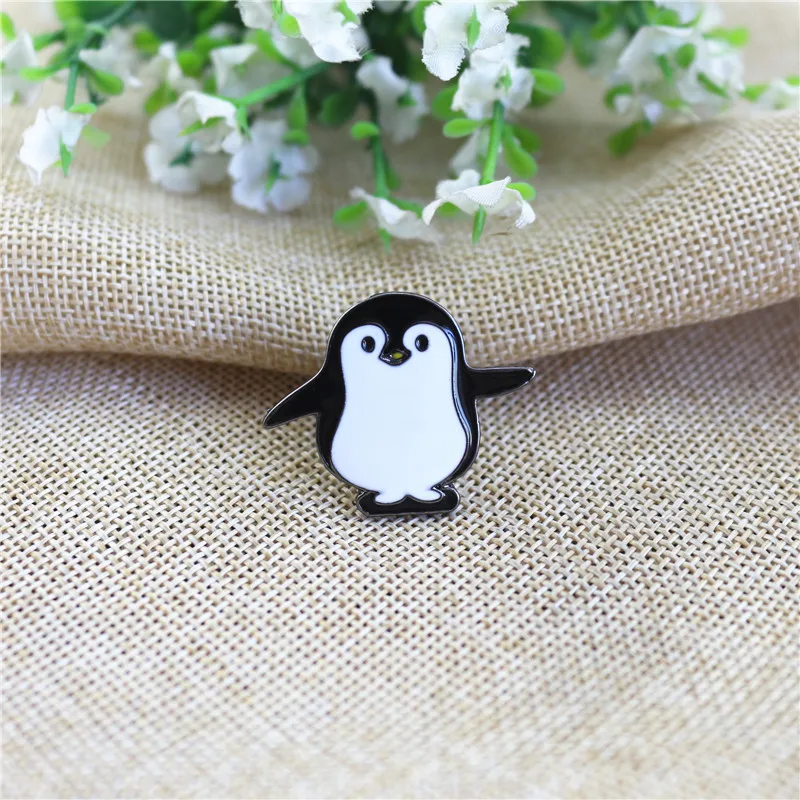 Модная брошь из сплава в виде кота красивой кошки пингвина разноцветные