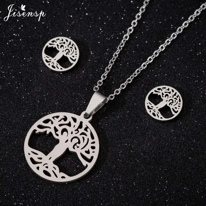 Ожерелье и серьги из нержавеющей стали|Ювелирные наборы| |