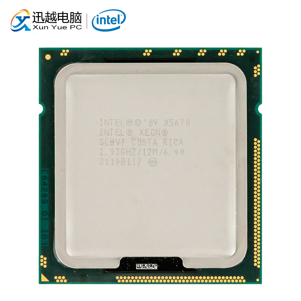 Процессор Intel Xeon X5670 6 ядерный процессор 2 93 ГГц SLBV7 L3 кэш 12 МБ LGA 1366 5670 используемый