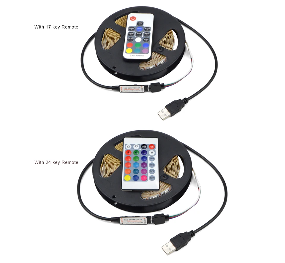 IP20 DC 5V RGB USB светодиодный полосы светильник 5050 SMD тира светодиодный USB bande светильник гирлянда Диодная лента Гибкая ТВ задняя светильник декора светильник