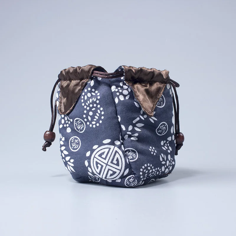 Японский портативный дорожный чайный набор сумка для хранения льняной пакет