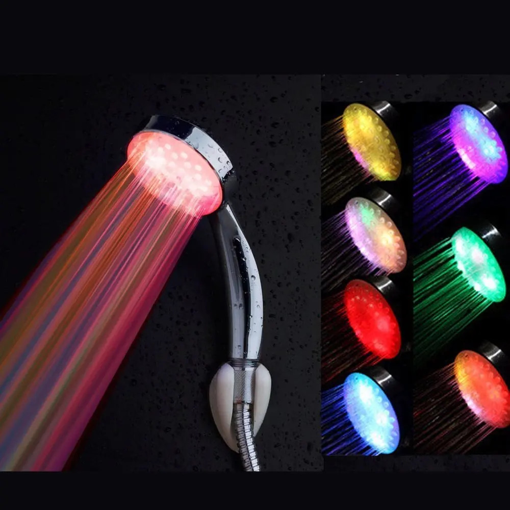 7colors Цветная светодиодная душевая головка s для ванной комнаты, ручная ванна, многоцветная душевая головка - Цвет: 7colors