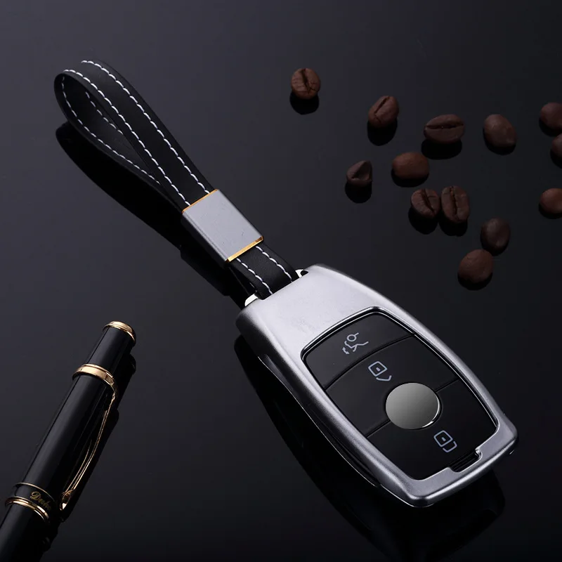 Key Holder Cover Bag Case For Mercedes Benz 2017 E Class W213 key chrome Chain Ring Accessories |