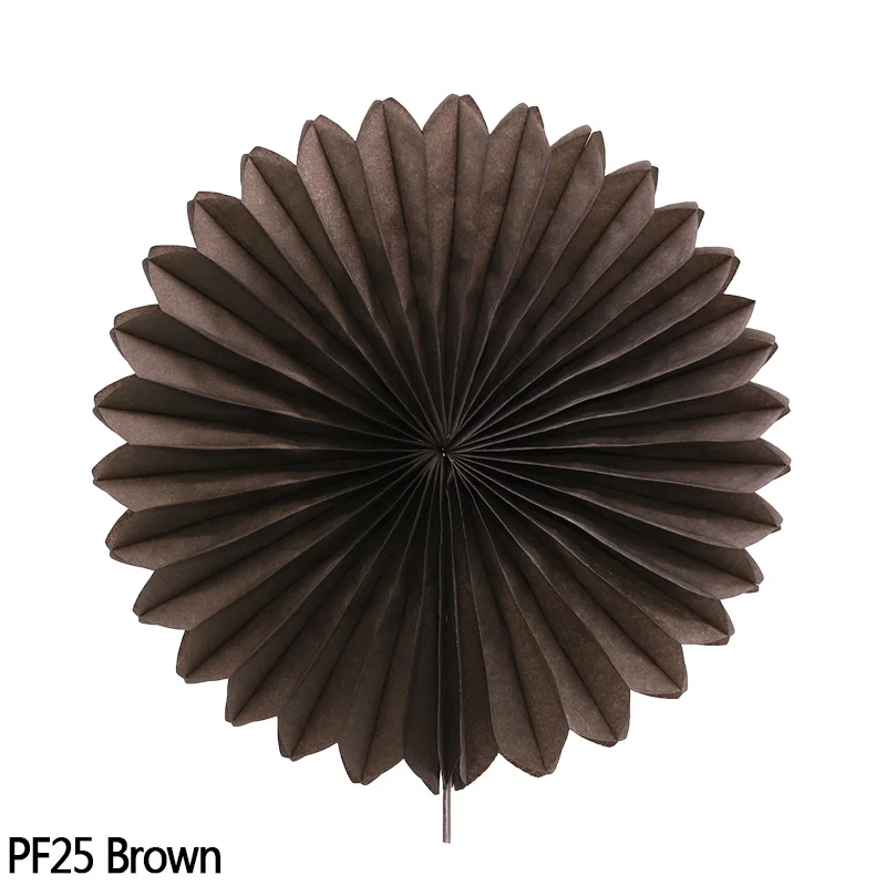 PF25 Brown 5 шт. 10/15/20/25 см бумажный веер вертушка круглый Фонари для свадьбы, праздника, вечерние висит с цветочным узором на день рождения Набор сделай сам DIY 8z - Цвет: PF25 Brown