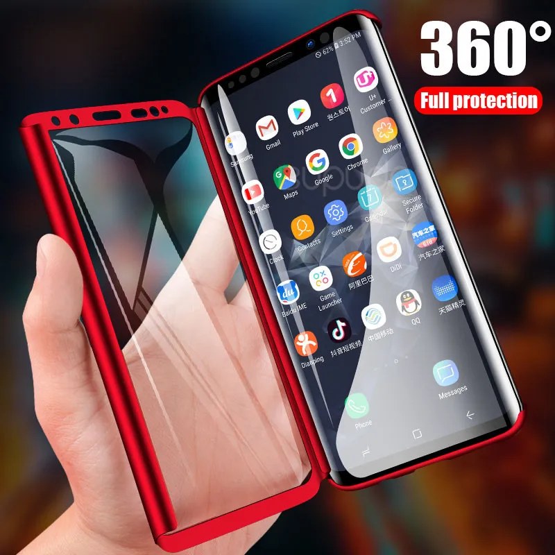 Чехол с полным покрытием 360 для Huawei Mate 20 Lite Maimang 7 чехол + закаленное стекло пленка