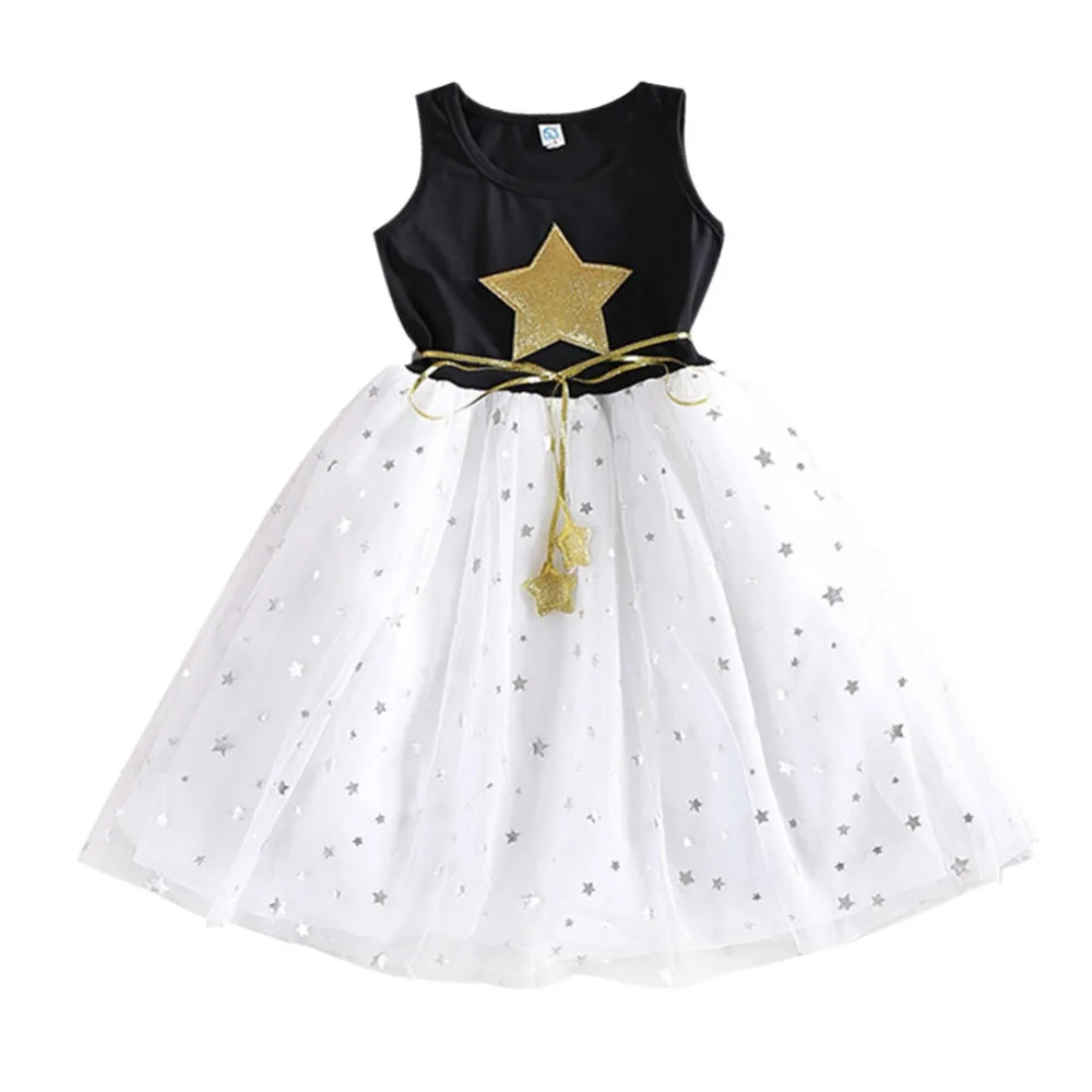 Платье для девочек Летние От 2 до 7 лет платья с блестками детская одежда