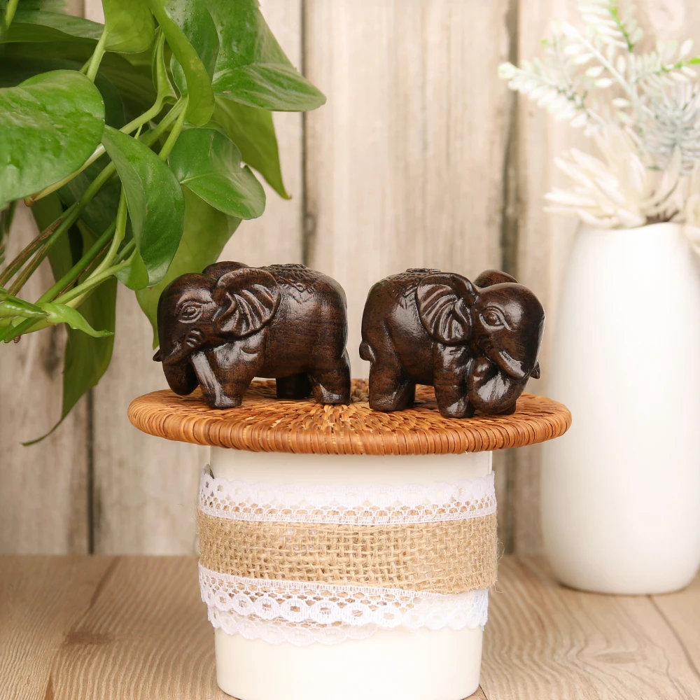 1 шт. статуэтка слона из натурального дерева | Дом и сад