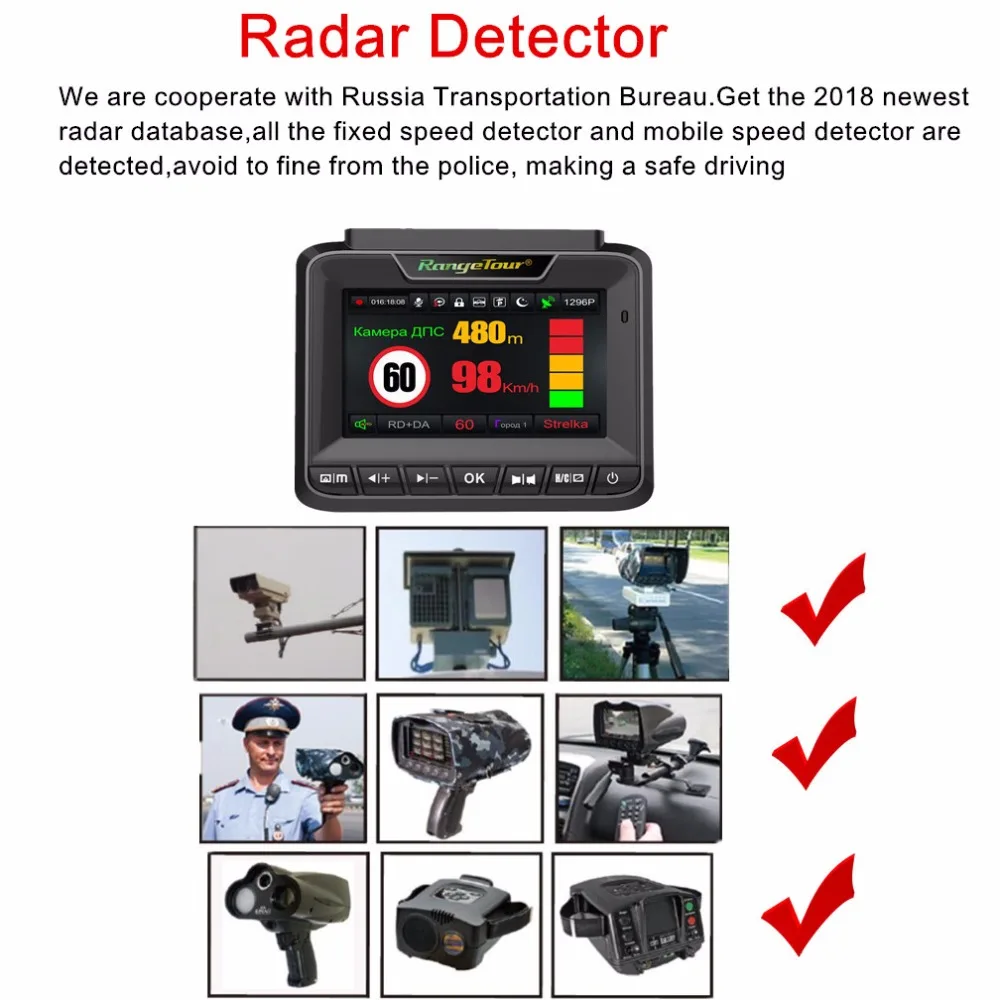 Анти радар gps Dash Cam многоязычный Авто регистратор 3 в 1 Радар детектор автомобилей детектор Автомобильный видеорегистратор двойной объектив автомобильная камера