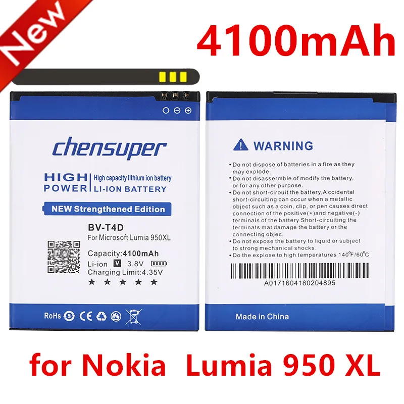 

new BV-T4D 4100mAh battery for Nokia Microsoft Lumia 950 XL CityMan Lumia 940 XL RM-1118 BVT4D