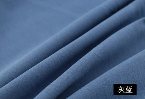 Gray blue 40S хлопок стрейч трикотажная махровая ткань летний свитер футболка толстовка ткань - Цвет: Gray blue