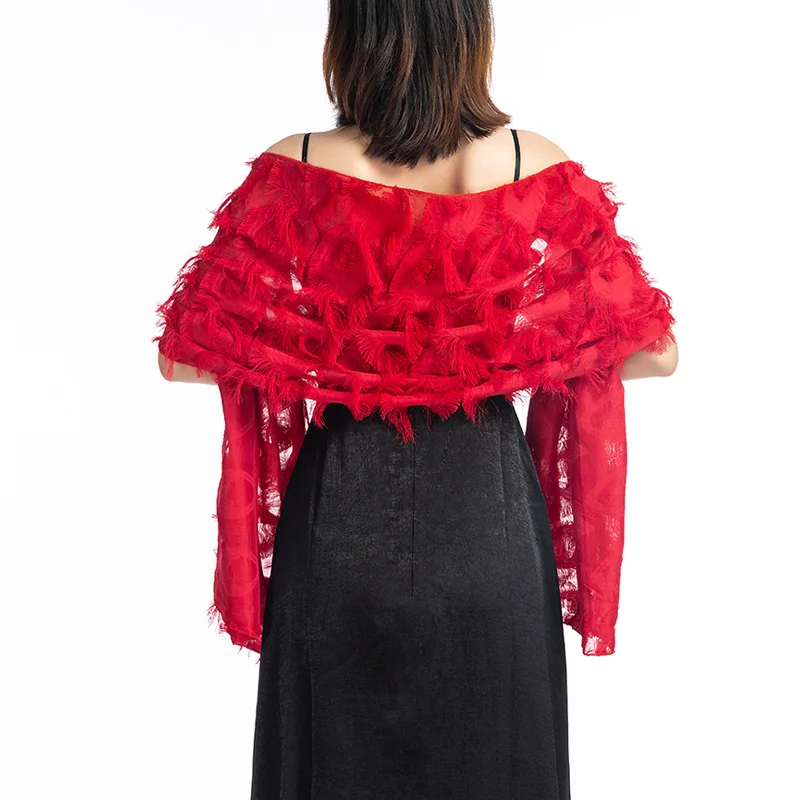 Высокое качество женский шарф и шали маленькие шарфы с кисточками вечерние 190*50