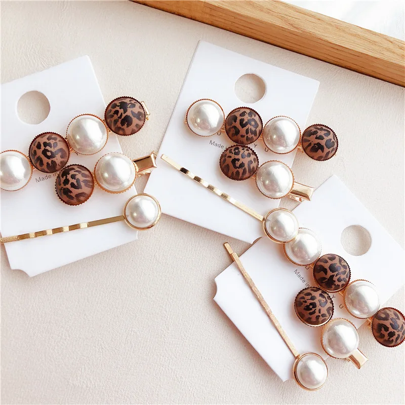 3 шт. заколки для волос с жемчугом