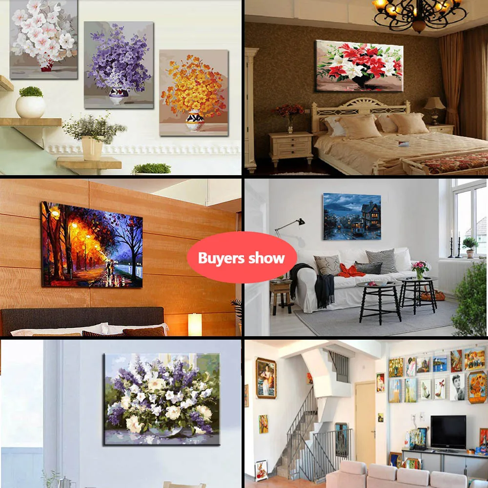 Картина маслом на холсте для спальни модульная настенная живопись картина в