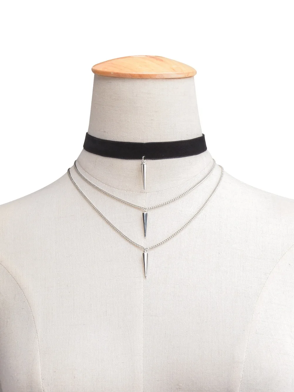 Женское Ожерелье-чокер с заклепками и кисточками цепочка в стиле стимпанк модное