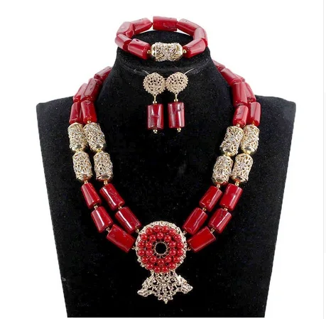 2018 модный натуральный коралловый кулон ожерелье набор новый оригинальный