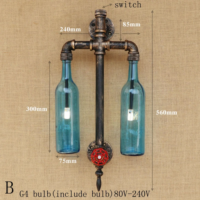 Винтажный настенный светильник в стиле ретро 220 В|wall light|wall lamp vintagewall |