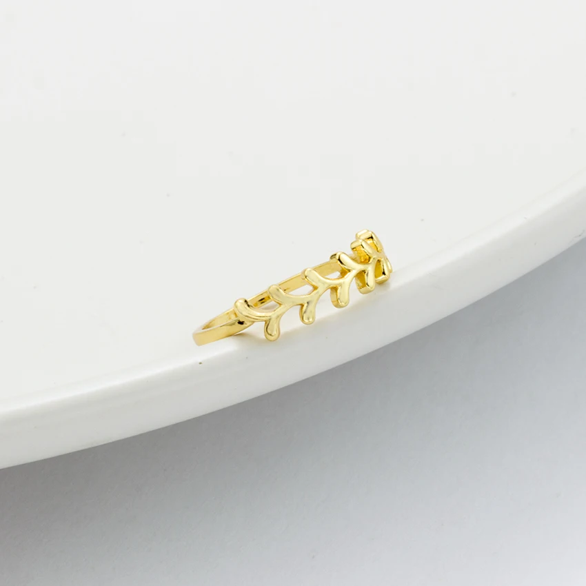 Богемные подвески два цвета оливковое дерево ветка листья Открытое кольцо для