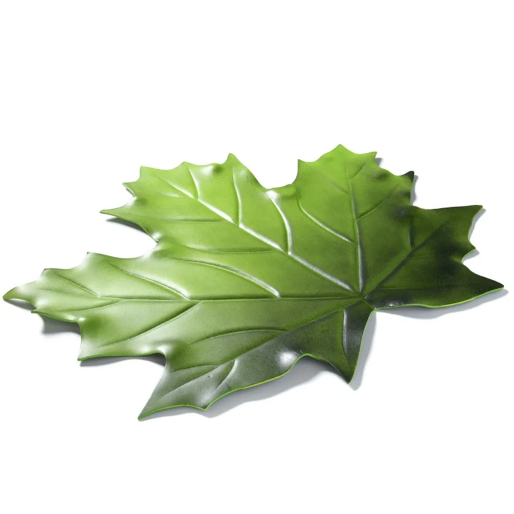 New Brand Fake Palm Leaves Table Placemat Cup Coaster Tea Table Mat Hawaii Wedding Table Decoration Summer Party Insulated Pad