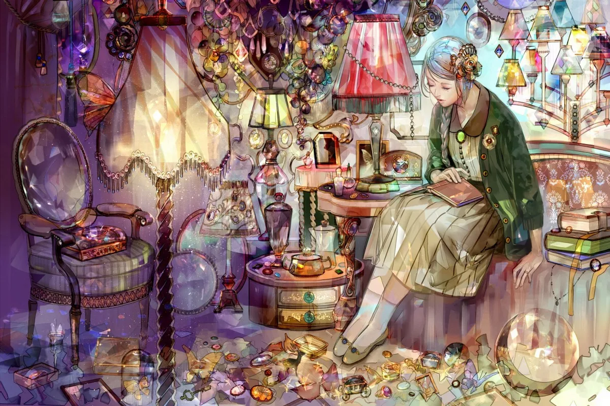 

beautiful girl in a disorderly room PDM222 wall art canvas fabric poster custom for room decor home decoration (frame available)