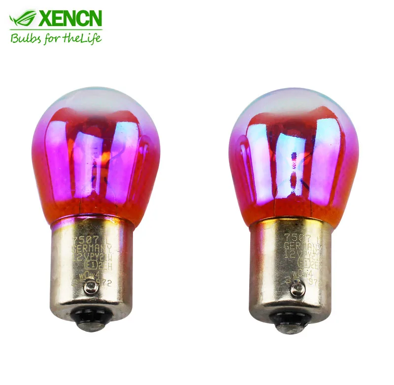 XENCN PY21W S25 12V 21W BAU15s автомобильный сигнальный светильник s Авто мин лампочка тормозной светильник Упаковка, лампы 2 шт
