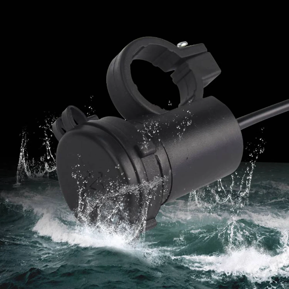 Водонепроницаемый 12V двойной USB гнездо мотоцикла Зарядное устройство телефон