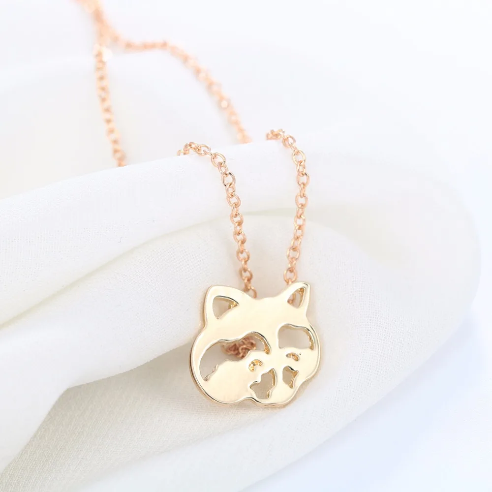 Ожерелье Kinitial с подвеской в виде енота ожерелья форме животного панды для женщин