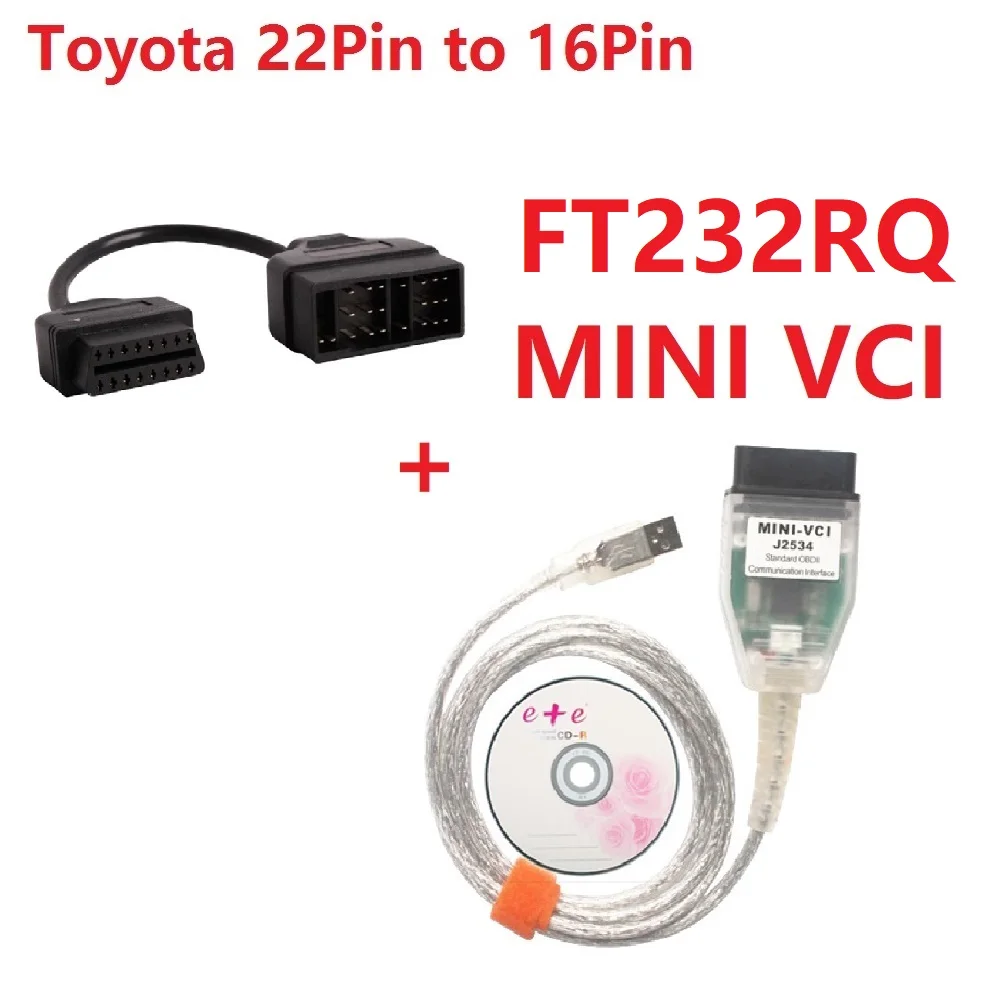 SHOW AS THE PHOTO Мини VCI J2534 OBD2 Диагностический кабель для Toyota MINI VCI TIS V14.10.028 Mini VCI TIS Techstream интерфейс MINI-VCI диагностический - Цвет: SHOW AS THE PHOTO