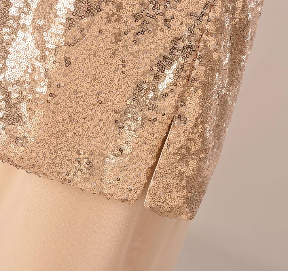 Женский элегантный шифоновый костюм из 2 предметов с блестками и v образным