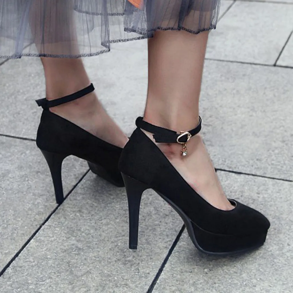 Босоножки на очень высоком каблуке и платформе женские туфли с открытым носком