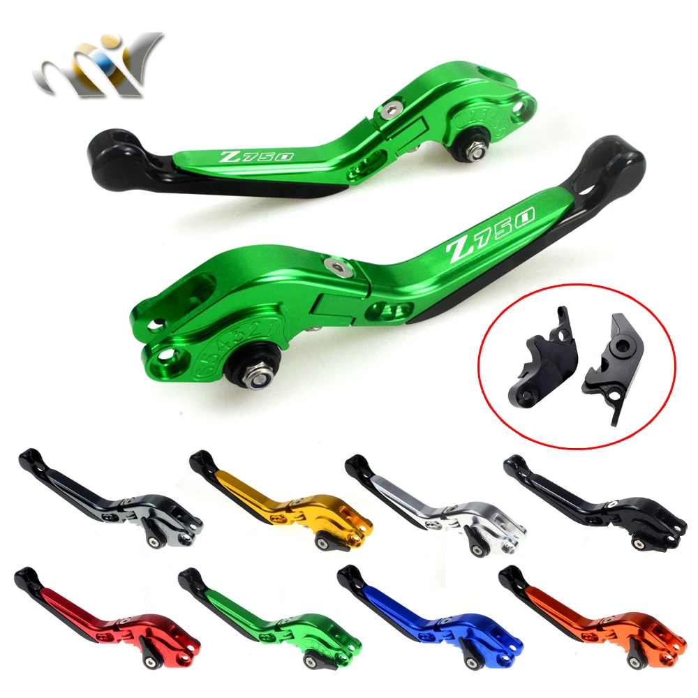 

Для KAWASAKI Z750 Z 750 2007-2012 Мотоциклетные аксессуары Складные Выдвижные рычаги тормозной муфты с логотипом Z750 зеленый