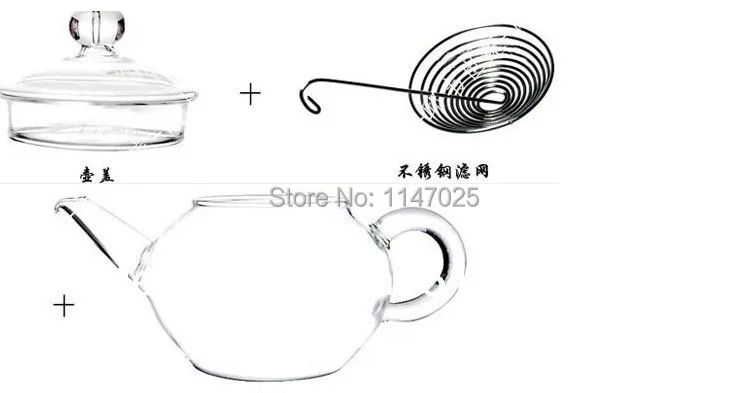 1 шт. новый высококачественный термостойкий стеклянный мини чайник gungfu 250 мл