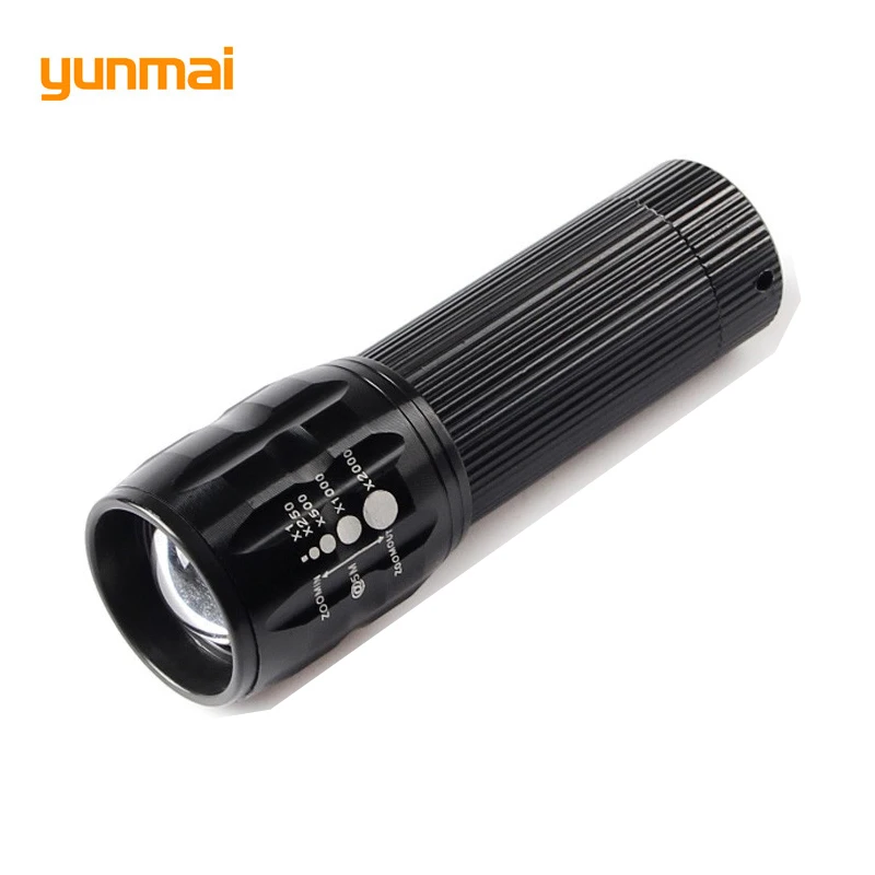 

Mini NEW Q5 2000 Lumens LED Flashlight 3-Mode LED Torch Zoom Waterproof Flashlight by 3*AAA Battery Lantern Portable Lights