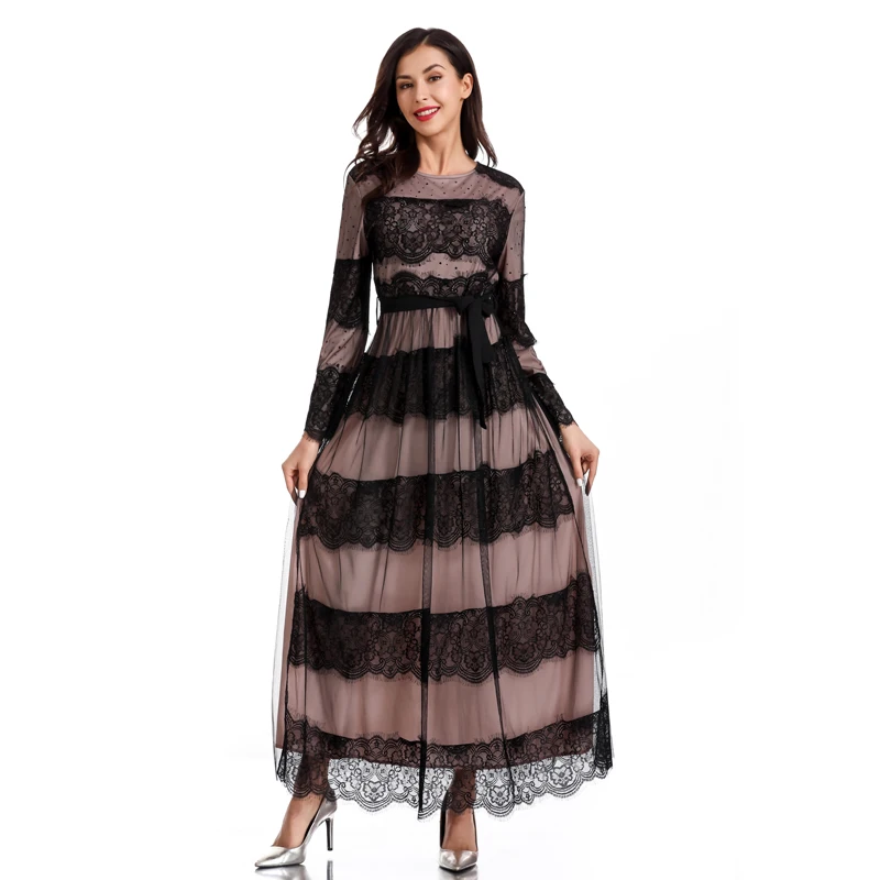 Vestidos Дубай Кафтан платье в полоску абайя, арабское женские мусульманские платья Рамадан Восточный халат из марокена платья хиджаб одеяние мусульмане Femme