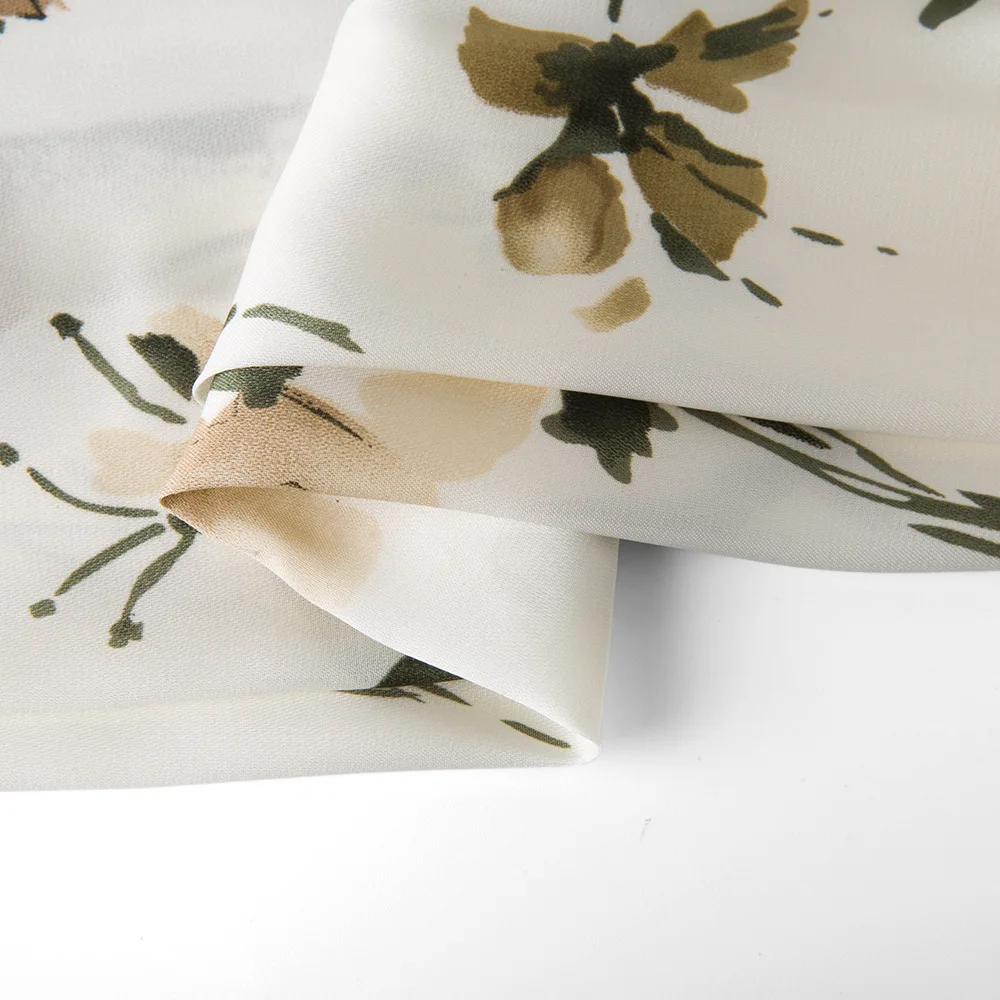 100% шелковый шарф женский Шелковый платок ручной росписи с цветами большие