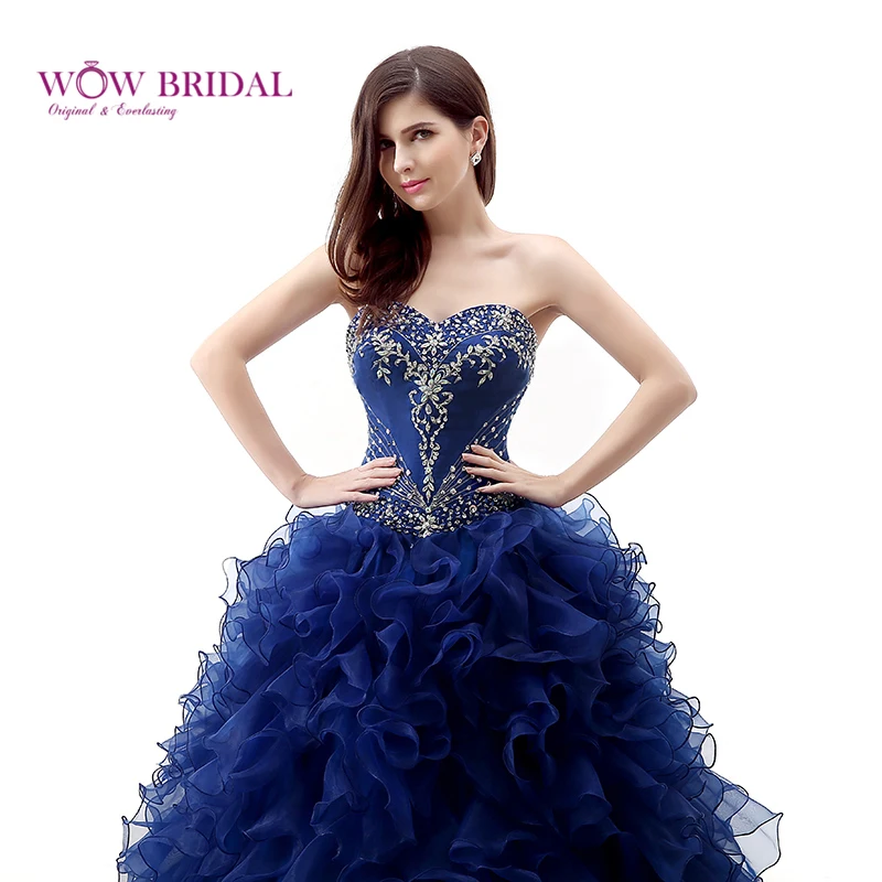 Wowbridal благородное пурпурно голубое платье Quinceanera 2021 милое с открытыми плечами