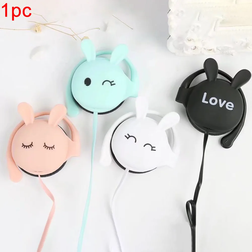 Наушники для мобильного телефона с заячьими ушками детская стерео Портативная
