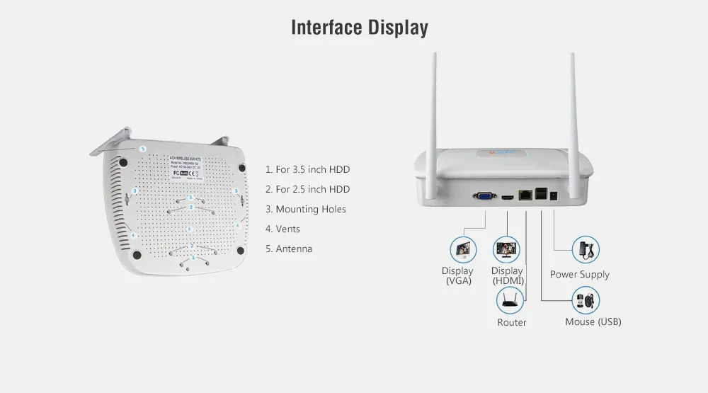 DIDSeth 4CH 1080P Wifi NVR Беспроводной NVR комплекты с 2шт 2МП наружная беспроводная ip-камера s ночное видение камера безопасности комплект XMEYE