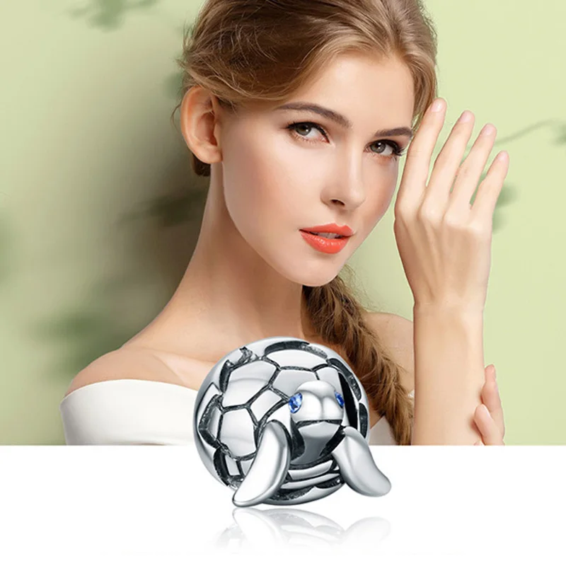 DALARAN 925 пробы серебро морская черепаха очаровательные бусины подходят для