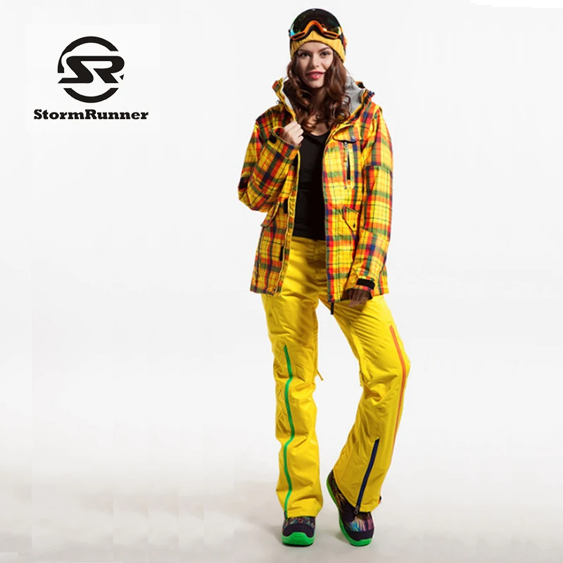 Женские лыжные комплекты гарантируют подлинность! StormRunner женские костюмы куртка