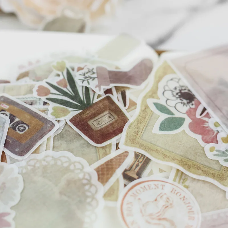 

64pcs/pac Coffee Talk Paper Sticker Decorative Stickers DIY Scrapbooking Perfect For Planner Diary Album Stickers Escolar