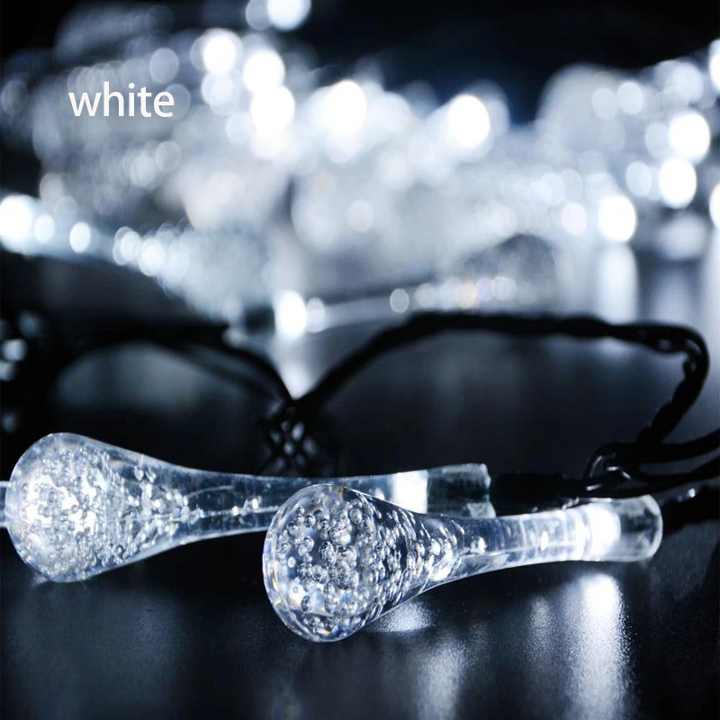 20 шт./лот 5 м 30 светодиодов кристальная капля на солнечных батареях наружные