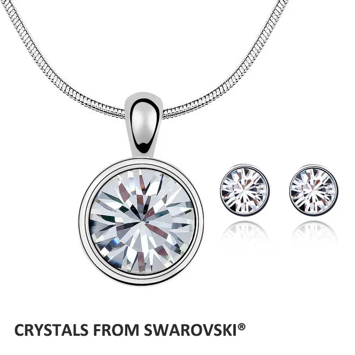 2019 женский подарок матери с кристаллами Swarovski круглая подвеска ожерелье